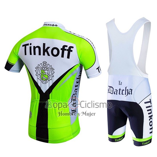 Tinkoff Ropa Ciclismo Culotte Corto 2017 Mangas Cortas Verde